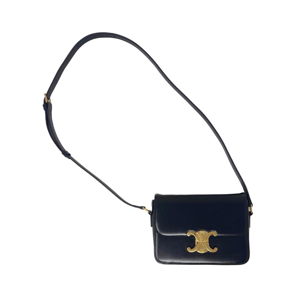 CELINE pre-loved teen triomphe bag in black - Picture 2 of 12